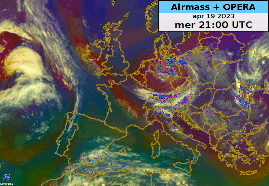 Fig.2: animation des images satellite et radar de la dépression en question. 