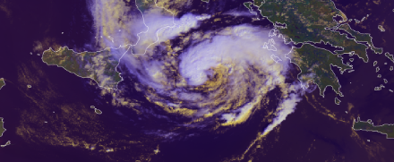 Fig. 5. Médicane entre la Sicile et la Grèce, le 17 septembre 2020.