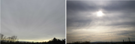 Altostratus opacus (à gauche) et translucidus (à droite)