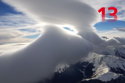 Phénomènes nuageux fascinants au-dessus des Pyrénées. Photo : MétéoSuisse, Kevin Faur.