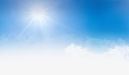 La lumière du ciel est bleue en raison de la diffusion du rayonnement par l’atmosphère, mais elle se rapproche du blanc à proximité du soleil car le rayonnement plus direct comprend également les longueurs d’onde plus longues, moins affectées par les molécules d’azote et d’oxygène présentes dans l’air.