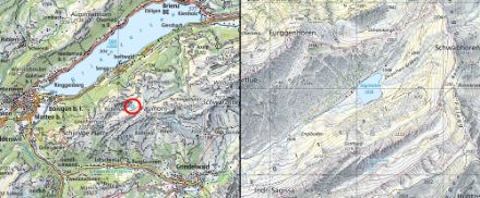 Carte de l'emplacement du Sägistalsee (BE). 