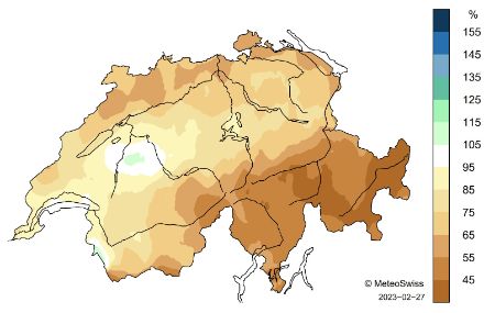 Carte suisse des précipitations hivernales