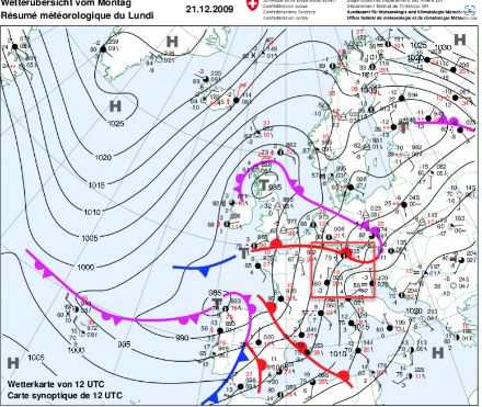 Situation de foehn du sud 21 décembre 2009