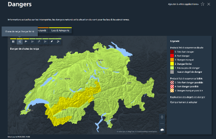 Carte des avis de dangers émis pour les chutes de neige, valide le 9 mars 2023 à 14h.