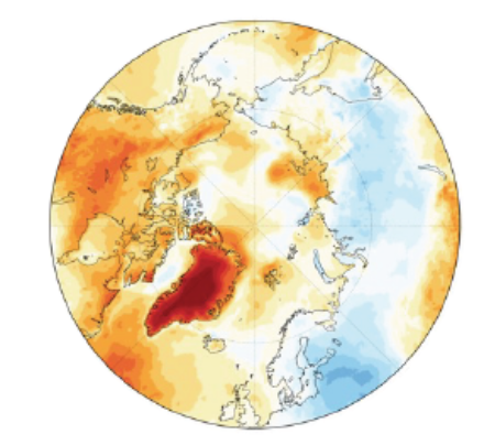 Fig.3 : anomalies de température en septembre, données ERA5