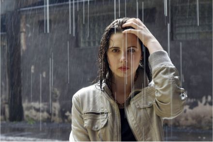 Fig. 1: course sous la pluie