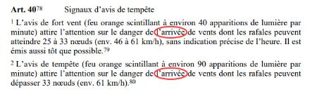 Figure 1 : article 40 de l'Ordonnance sur la Navigation Intérieure (ONI)