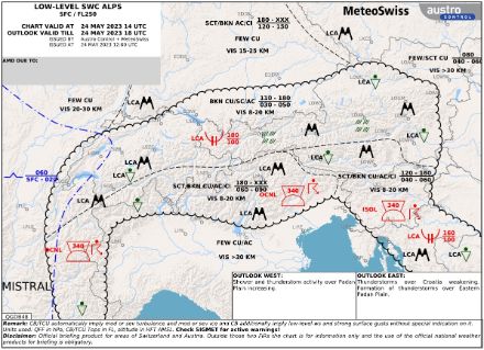 Low-Level SWC pour la région des Alpes 24.05.2023 