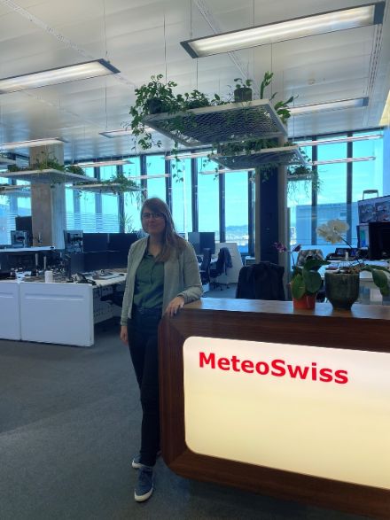 Laura (du service météorologique allemand) est venue visiter MeteoSwiss au cours des dernières semaines.