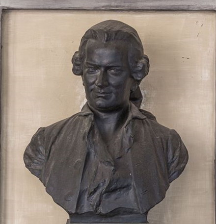 Buste de Jan Ingenhousz (1730-1799) à l’université Arkadenhof à Vienne. Il fut le premier à découvrir le rôle de la lumière dans la photosynthèse. Source : wikimedia.org.