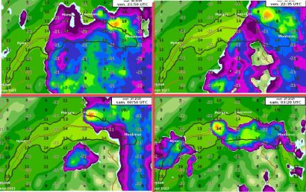 "Effet lac", formation d'averses sur un lac encore chaud