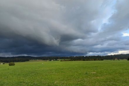 Photo d'un ciel nuageux à L'Auberson.