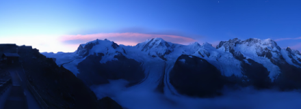 Lever de soleil sur le Mont-Rose.