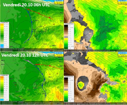 Passage d'un front froid prévu pour le vendredi 20 octobre 2023