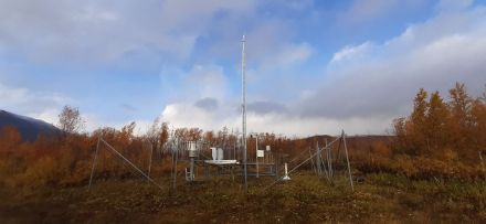 Fig. 4: la station de mesure de Nikkaluokta (Laponie suédoise), photo prise en septembre 