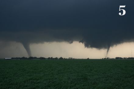 Tornades jumelles à Cherokee dans l’Oklahoma le 14 avril 2012. Photo : Daniela Roth