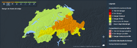 Carte d'avertissement neige, vendredi midi. 