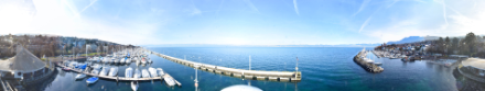 Vue depuis la capitainerie d'Evian