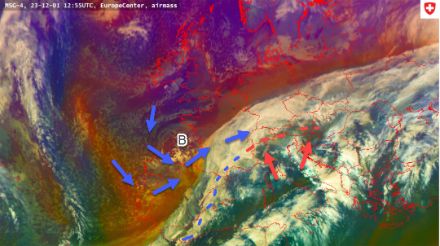 Une perturbation quasi-stationnaire  (image Airmass)