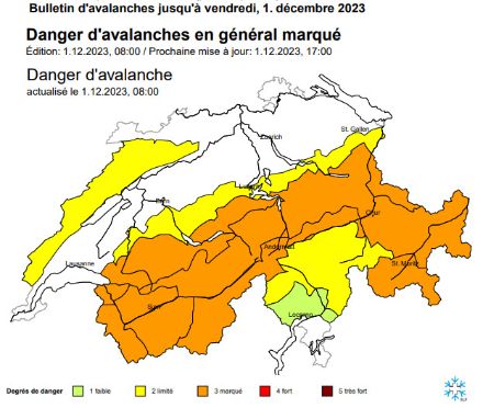 Bulletin avalanche 01.12.2023 08h00 