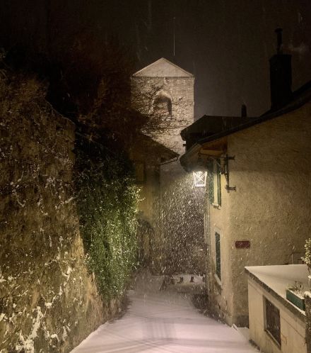 Photo de neige à Saint-Saphorin.