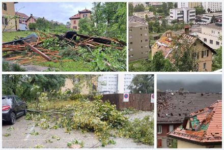 Des dégâts énormes le 24 juillet 2023 à La Chaux-de-Fonds.