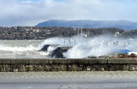 Fig. 3. Le lac Léman lors d'une bise le 26 février 2023