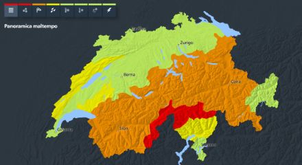 Fig. 9 : Carte de dangers mise à jour le 29 mars à 11 heures. 