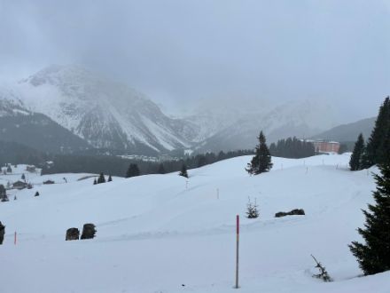 Figure 4. Quelques chutes de neige à Arosa dans les Grisons le samedi 23 mars 2024.