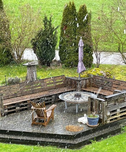 Figure 7. Averse de grêle à Rifferswil dans le canton de Zurich le samedi 23 mars 2024.