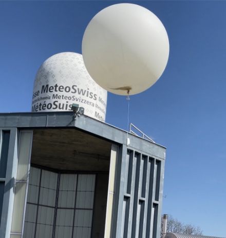 Le décollage du ballon-sonde depuis Payerne.