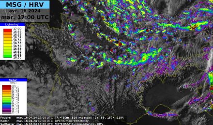 Temps de traîne avec cumulus, averses, et averses orageuses souvent accompagnées de grésil