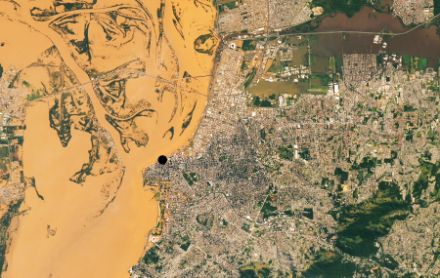 Image satellite de la zone métropolitaine de Porto Alegre