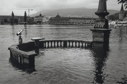 Photo des inondations de 1999 au Schweizerhofquai, Lucerne