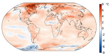 Carte montrant l'anomalie de la température mondiale pour l'automne boréal 2024.