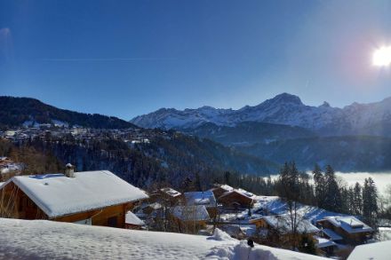 Phoito de neige et du soleil dans la région de Villars-sur-Ollon.