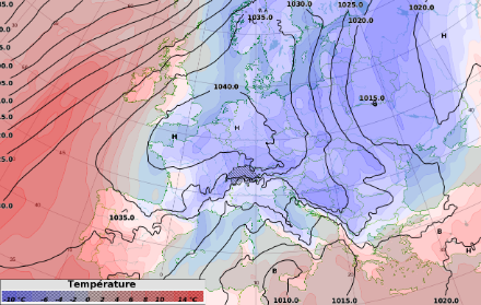 Figure 7 : comme la Figure 1, mais pour dimanche à 12 UTC. 