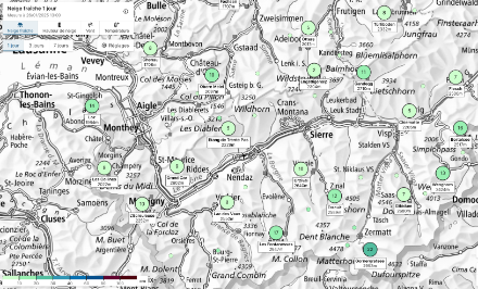 Quantités de neige fraîche relevées dimanche matin 26 janvier 