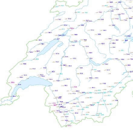 Carte du cumul total de précipitations aux stations de mesure automatiques pour le mois de janvier 2025. 
