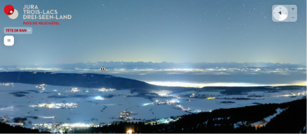 Vue depuis la Tête de Ran (1400 m dans le Jura neuchatelois) en direction du Val de Travers, de Neuchâtel et des Alpes lors de diverses situations de haute pression.  En haut : situation de bise du 1er février 2025 avec un stratus vers 1200 m environ. Au milieu, situation du 29 décembre 2024, sans vent, avec un stratus entre 800 et 900 m. En bas, situation de sud-ouest du 31 décembre 2024 avec un stratus entre 600 et 700 m. 