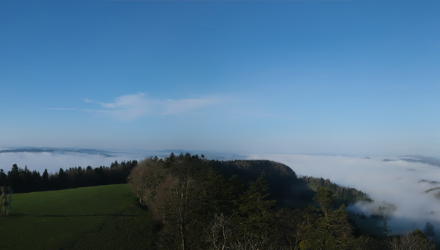 Vue depuis la caméra météo de Roche d'Or (JU), dimanche 30 mars 2025, 8h30