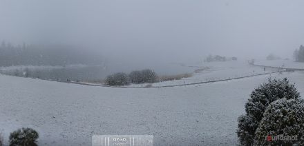 Image de la webcam du Lac des Taillères près de la Brévine mercredi matin vers 8h. 
