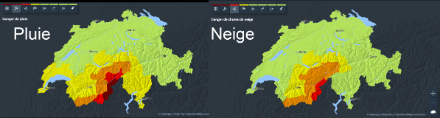 Figure 5 : Carte des avis de dangers de précipitations valide ce mercredi 16 avril 2025 vers midi.