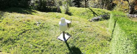 Pluviomètre OTT, faisant partie du réseau de pluviomètres SwissMetNet, installé à Mosogno 