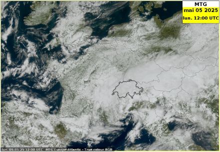 Image satellite RGB de lundi 5 mai 2025, 12h UTC