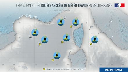Bouées de mesures au large de la Corse