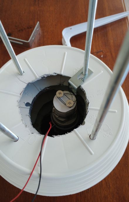 Installation de la sonde (thermomètre) dans l’abri