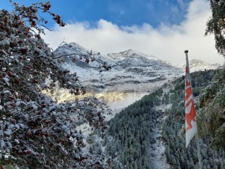 Sommets enneigés au-dessus de Zinal. 
