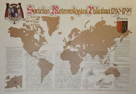 Le réseau de mesure de la "Societas Meteorologica Palatina". 